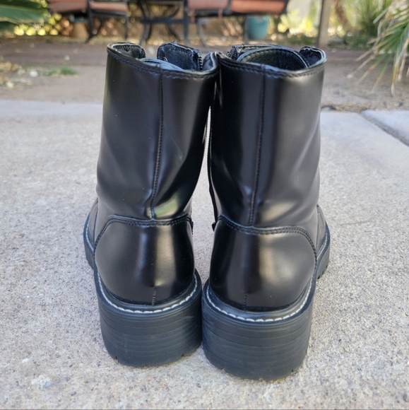 Sugar Black Combat Boots | Women's Size 6.5 | Punk | Goth - Picture 6 of 9